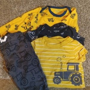 Baby Carter's 9 months construction outfit lot NWOT